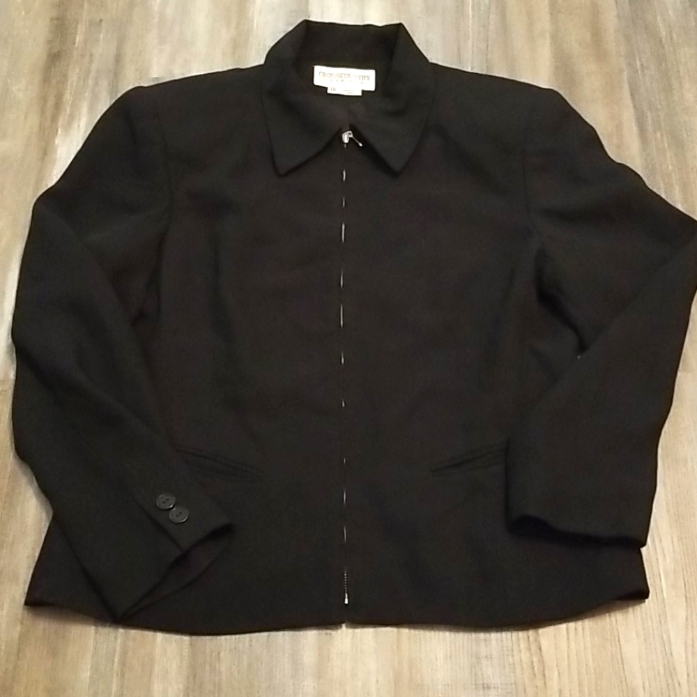 Cross Country Black Lined Black Blazar